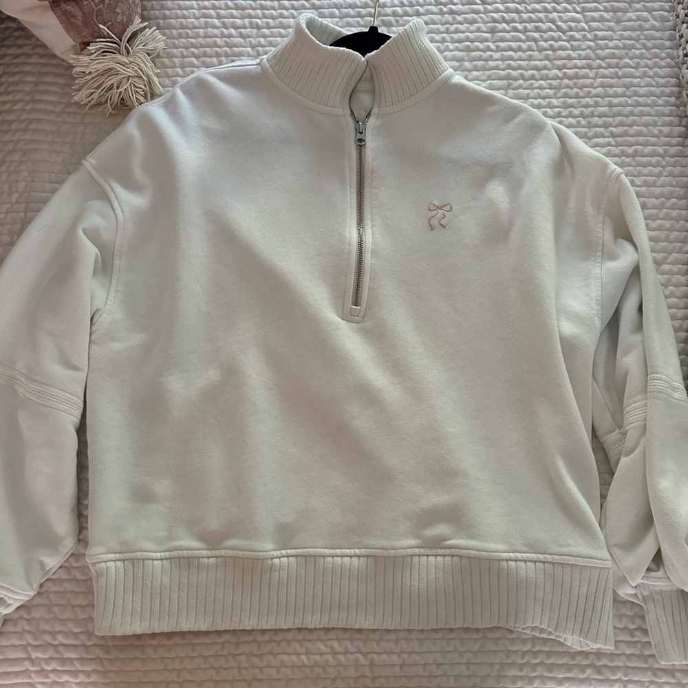 Aerie bow 3 quarter zip up